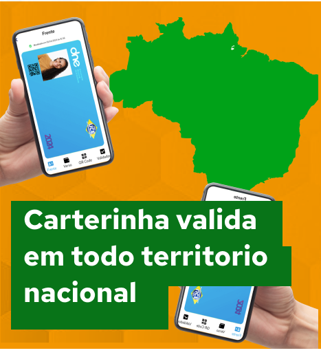 Carteirinha válida em todo território nacional